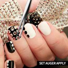 Set de 3 piezas: Pinzas puntiagudas, Pinzas de aislamiento, Pinzas para extensiones de pestañas, Removedor de puntos negros, Separador de cejas (Versión clásica, 13,5 cm) - Gris - Ver 4