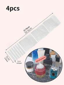 1件/4件套可调节塑料抽屉收纳分隔板套装，透明网格设计，可用于收纳袜子、内衣和围巾，是秋季和节日装饰的理想之选，尤其适合感恩节、圣诞节和新年整理，用时尚实用的收纳方案提升您的卧室和家居装饰格调。 - 4pcs - 查看 8