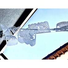 CZ Paquete de 3 Banners de Papel Picado Blanco Para Boda Banners de 5.4 Metros c/u 16 Metros Totales Carpetas Entrelazadas 8764 - Blanco - Ver 3