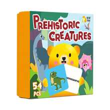 54 PCS Cartoon Style Children's Educational Vehicles, Fruits&Vegetables, Dinosaur, Learning Cards, Double-Sided Learning Cards, Rounded Corner Design, Early Education Creative Toys, For Party Gifts, Christmas And New Years Gifts