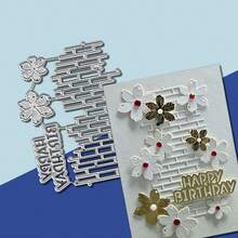 Creative Flowers, Grid Metal Cutting Dies, DIY Scrapbooking Album And Embossing Stencil, Greeting Card Making Tool, Card Paper Cutting Crafts ,Gift Card Making Template Die Cuts - Silver - View 7