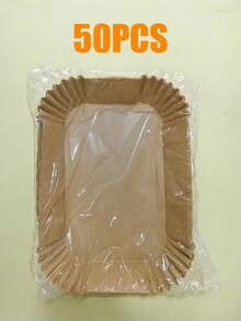 200pcs Air Fryer Parchment Paper, Rectangular Non-Stick Frying Paper, Disposable Oil Paper, Air Fryer Accessories, Available In 200/100/50/1 Sheets - Multicolor Long - View 14