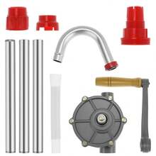 Bomba para barril de aceite, bomba rotativa de aleación de aluminio con manivela manual para bombeo manual de combustible y gasolina. Herramienta para bombeo manual de barril de aceite, bomba rotativa de aleación de aluminio para bombeo manual de combustible y gasolina. Bomba manual para bombeo manual de combustible. - Multicolor - Ver 5
