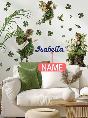 1pc - Customized Wallpaper - Girls Room Decor Custom Accessory, Self-Adhesive Home Decor Children's Room Removable Wall Sticker, Personalized Gift Wall Decor Living Room, Living Room Decor, Window Sticker - Cute Creative Wall Decor, Children's Room Decor Bedroom Decor