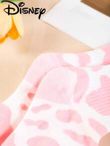 Disney 1 Pair/5 Pairs/10 Pairs Women's Mid-Calf Socks - Minnie Mouse Pattern, Pink Cow Print Mid-Calf Socks, Sweet & Cool High Elasticity Sports Mid-Calf Socks, Versatile Style, Suitable For Daily Wear And As Holiday Gifts - Multicolor - View 10