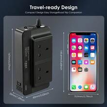 Inverter, Car Inverter For Business Trips And Vacation - Black - View 3