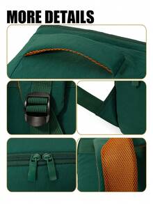 Myco 瑞安航空登机箱，飞机背包，40x20x25厘米单肩包，轻便女士旅行背包，2025新款极简设计，适合中学生、旅行、徒步、装笔记本电脑，尼龙材质，男士返校礼物 - 彩色 - 查看 5