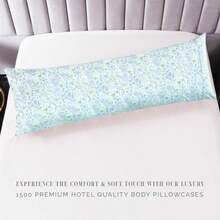 Elegant Comfort - Juego de 2 fundas de almohada ultra suaves con estampado floral, 1500 microfibra de calidad de hotel, cierre de sobre, 2 piezas, fundas de almohada estándar y Queen, color coral(Body Pillowcase Verde Anita) - Multicolor - Ver 4