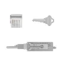 SS001Pro、SS002Pro、SC1 和 KW1 钥匙解码器精密钩子和拾取器手动工具 O 型圈拾取器维修套件，另有钩子手动测量工具练习透明锁具套装。 - 銀色 - 查看 12