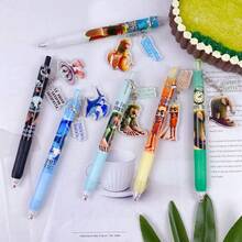 6 bolígrafos con colgante de animales de Shanhaijing; Llavero de Shanhaijing; Recambio de 0.5mm; Variedad de bolígrafos neutros de escritura suave, adecuados para diario, dibujo, garabatos, estudiante, escuela, notas, escritura, uso de oficina; Regalo de Navidad/Útiles escolares/Regalo del Día de San Valentín - Multicolor - Ver 1