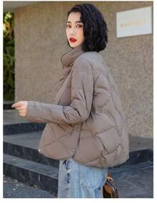 Women Outdoor Down Jackets - 灰色 - 查看 2