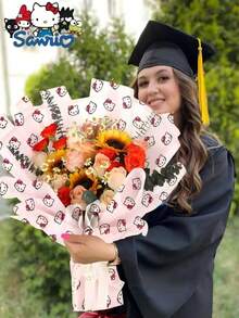 SANRIO 20/10张包装纸，花卉包装纸，防水包装纸，花束包装纸，礼品包装纸，礼品包装用品，适用于：派对用品，花店用品，派对装饰，DIY，婚礼，花店，生日礼物，求婚，万圣节，圣诞节，返校季，感恩节，母亲节，父亲节，周年纪念日 - 彩色 - 查看 3