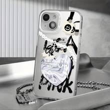 [Funda de Teléfono Plateada Colorida] Adecuada para 16ProMax/16Plus/16Pro/16, 15/14/13/12/11 Serie Completa Nuevo Patrón Creativo de Moda Gradiente Colorido Funda de Teléfonoóvil IMD Láser, Antigolpes y Antideslizante Clásica Funda de Teléfonoóvil Mixta Opción como Regalo - Blanco - Ver 8