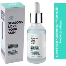Seasons Love Your Skin suero facial con niacinamida y vitamina B5 30 ml| control de grasa y poros| hidratación ligera y reparación antioxidante| ideal para piel mixta a grasa - 1 - Ver 3