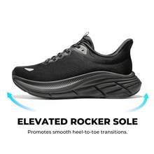 Men's Slip-On Walking Shoes - Hands-Free Running Tennis Sneakers With Cushioning, Non-Slip Gym Workout Athletic Shoes For All-Day Comfort & Style - 黑色 - 查看 7