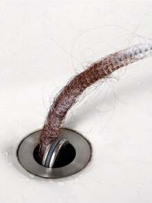 3件套管道疏通刷套装，浴室毛发堵塞清除器，水槽排水管清洁剂，管道清洁工具 - 白色 - 查看 4