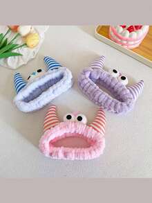 1/2/3 chiếc băng đô có sừng dễ thương, băng đô hình quái vật hoạt hình, phụ kiện tóc, băng đô nữ, băng đô có sừng kẻ sọc, băng đô thể thao - Nhiều màu - Xem 3