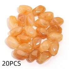 20pcs Asymmetrical Oval Acrylic Beads, Tie-Dye Colorful Mixed Beads, Vintage Brown Jewelry Making DIY Spacer Beads For Necklace, Earrings, Crafts, Phone Charms, Keychains, Accessories - Irregular Oval - View 25