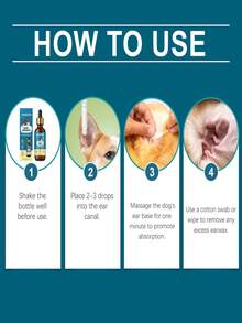 YEGBONG Cat & Dog Ear Cleaner, Gentle Cleaning For Pet Ear Dirt & Odor, Daily Care