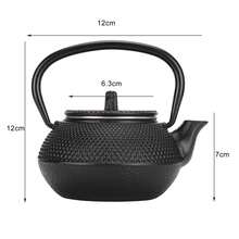 Cast Iron Tea Pot 0.3L Home Use Kettle with Strainer Modeled On Japanese Tea Boiler - Negro - Ver 3