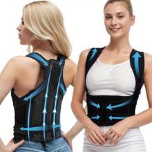 2026 Newest 1pc Back Brace Posture Corrector For Women And Men Back Straightener Scoliosis And Hunchback Correction Fully Adjustable Shoulder Support Spine Corrector Support Adjustable Posture Trainer&Unisex Adjustable Shoulder Strap, Comfortable And Breathable Design, Enhances Body Confidence, Lightweight And Flexible, Ideal For Daily Wear, Office Use, Sports And Fitness - Multicolor - View 3