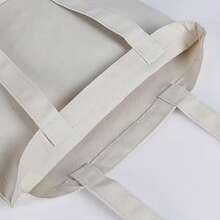 Bolso de lona estiloso y unisex para mamá de béisbol, lavable a máquina, bolso casual para uso diario - Beis - Ver 7