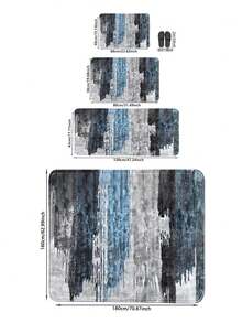 1 Stück/2 Stück abgenutzte Tinte Malerei Muster Plüsch Kunstwollteppich, maschinenwaschbar 1200g/㎡ Polyesterfaser dekorativer Teppich, 10mm dick, TPR rutschfeste Unterseite, Kunstwollteppich hautfreundlich maschinenwaschbar rutschfest, faltbar leicht zu pflegen Teppich, rechteckiges Design, geeignet für Eingangsbereich, Flur, tägliche Wohnszenen, Badezimmer, Schlafzimmer, Wohnzimmer, Esszimmer Dekoration, Innenbereich rutschfester Teppich, Raumdekoration, Heimdekoration, Mehrzweck-Fußmatte, Feiertags-Dekoration