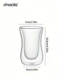 choxila 1个双层玻璃阿拉伯红茶杯 - 郁金香形咖啡杯、花卉茶杯、耐热透明土耳其红茶杯，适合下午茶、咖啡饮用和日常使用 - Cup - 查看 9