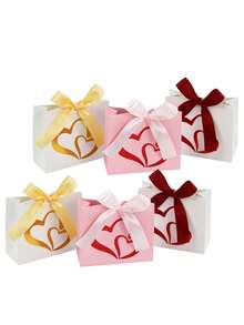 12/24pcs Valentine's Day Mini Gift Boxes & Holiday Gift Bags, Suitable For Weddings, Birthdays, Singles Parties And Other Celebrations