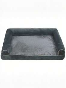 1pc Langxingcs Warm & Soft Plush Square Pet Bed, Suitable For Large & Medium Dogs, Can Be Used As Dog Mat, Pet Sofa, Cat Bed, Dog Basket, Anti-Anxiety Dog Basket - Multicolor - View 48