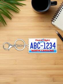 Customized Personalized USA State License Plate Replica Keyring Keychain,Customize Text,72 Styles,Personalized Acrylic Keychain USA State License Plate Replica Keyring Custom Car Accessory 50 States - Multicolor - View 51