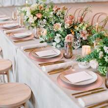 12/24pcs, 33cm Rose Gold Disposable Placemats, Suitable For Christmas, Restaurants, Birthdays, Parties, Banquets, Cafes, Graduation Parties