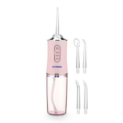 HYUNDAI Rechargeable Dental Flosser, Portable Handheld Wireless Teeth Cleaner, Electric Oral Irrigator, 3 Modes, 4 Nozzles, Suitable For Home Oral Care
