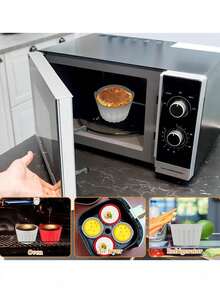 4/2/1个空气炸锅烘焙杯，硅胶烘焙模具，玛芬蛋糕模具，蛋挞模具，厨房配件，烘焙工具，DIY用品 - 彩色 - 查看 12