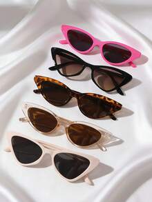 5 Pieces Of Fashionable And Personalized Cat-Eye Versatile Combination Set Glasses - Multicolor - View 1