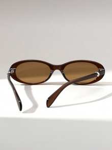 1 Pair Women's Oval PC Material Slim Retro Chic Versatile Street Style High-End Fashion Fashion Glasses - Multicolor - View 5