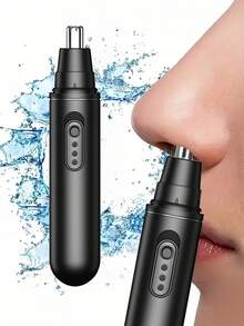 1 pieza Recortador de vello nasal y removedor de vello facial para hombres - Herramienta de aseo portátil (Baterías no incluidas) - Multicolor - Ver 1