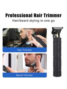 HIENA Men's USB Rechargeable Beard Trimmer, Cordless Electric Hair Clipper - Precision T-Blade Trimmer, 4 Adjustable Combs, Grooming Kit, Stylish Trimmer, Durable Construction - Multicolor - View 8