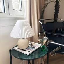 2 Pieces Of Modern And Fashionable Pleated Fabric Lampshades, Paired With A Metal Frame For Modern Home Decoration, Elegant Curved Design - Multicolor - View 6