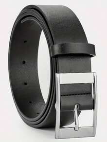 男士时尚PU皮革腰带，简约复古设计，光滑扣环，适合男士日常生活、休闲、派对、假日、工作、情人节等场合。 - 多色A - 查看 4