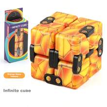 Infinite Foldable Stress Relief UV Printed Mini Magic Cube, Finger Fidget Toy, 2x2x2 Twist Puzzle Cube, Infinite Starry Sky Magic Cube - Multicolor - View 14
