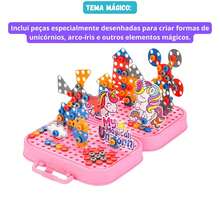 Montessori Educational Building Block Set, 283 Pieces - Rosa Pálido - Ver 3