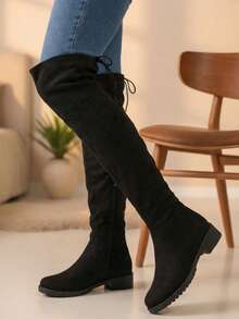 Women Knee-High Boots - Black - View 3