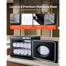 Handtuchwärmer Wärmegerät 23 L für 36 Handtücher mit Clip & Edelstahlgestell & klarem Fenster, Heißhandtuchwärmer für Spa Friseur Massage Salon, Dampfheizfunktion & Reinigungslampe