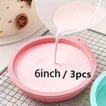 [Non-Stick] Silicone Layered Cake Mold Set, 4"/6"/8" Silicone Non-Stick Cake And Bread Mold - Multicolor - View 15