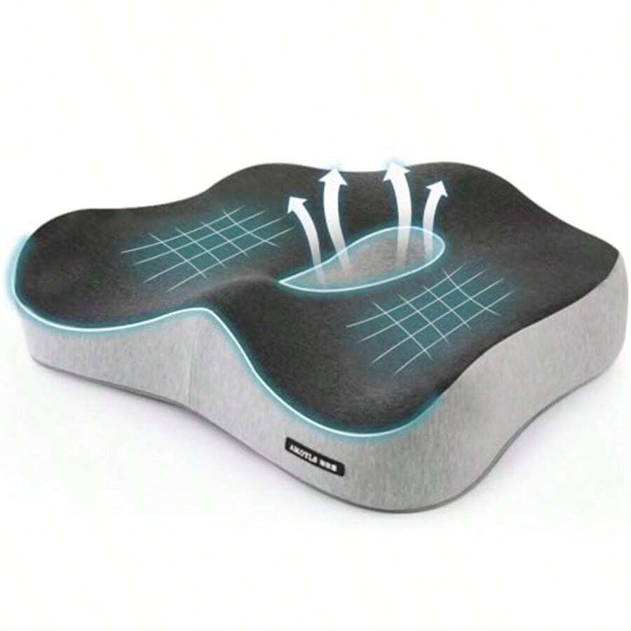 Automotive CushionsCojín Ortopedico para Silla de Oficina Cojin para Asiento Automovil Cojín Coxis y Ciática Lumba Dona Sentarse Elimina Hemorroides Apto Todas Estaciones - Clásico - Ver 1