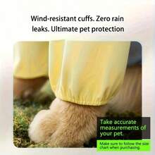 大/中型金毛寻回犬3D恐龙图案带尾巴雨衣，全腿宠物狗雨衣 - 彩色 - 查看 7