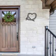 1件圣诞房间装饰音符心形墙饰，铁艺高音谱号壁挂，优雅农舍金属装饰，适用于卧室、客厅、厨房、门廊、办公室，创意礼物，适合圣诞节、情人节、感恩节、复活节、乔迁之喜 - 黑色 - 查看 3