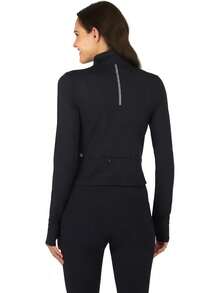 Yogalicious Womens Crosstrain Everyday Half Zip With Thumbholes - 鐵門 - 查看 9