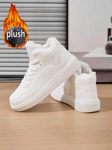 男女通用休闲户外雪地靴，高帮加厚保暖靴，轻便多功能系带款，适合户外活动